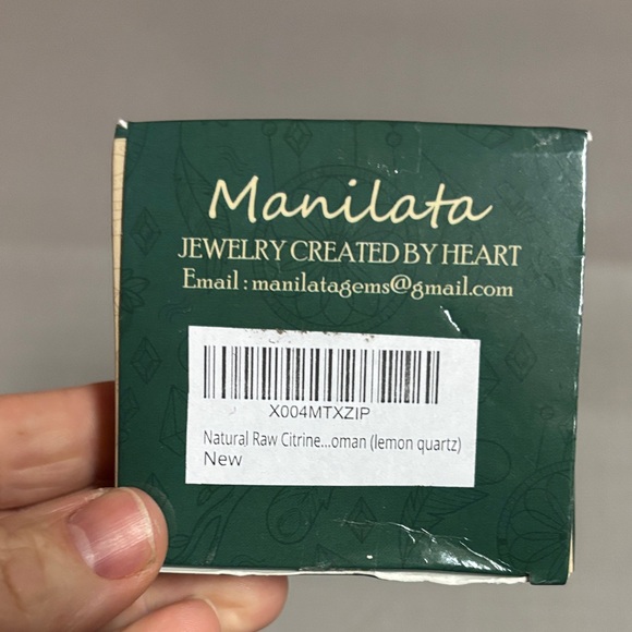 Manila’s Silver cuff Bracelet with raw citrine Stone NWT - Picture 7 of 8